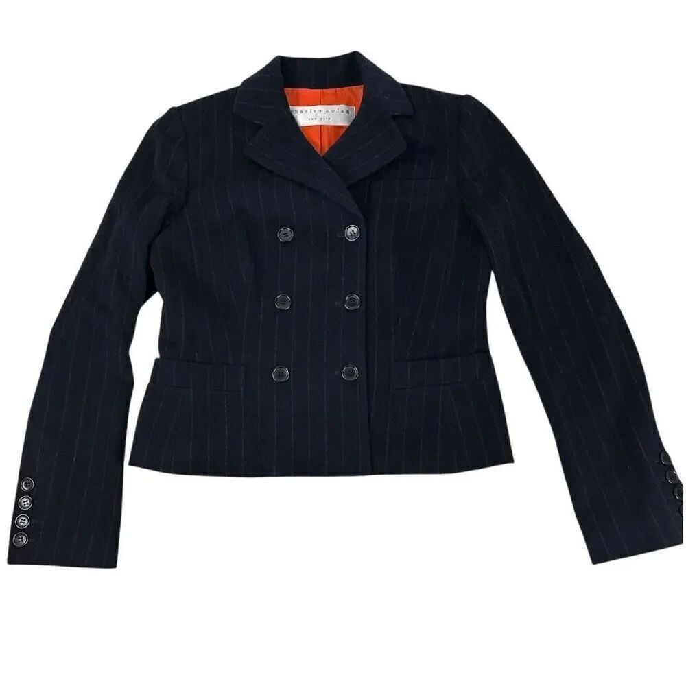 Charles Nolan Womens Double Breasted Blazer size 8